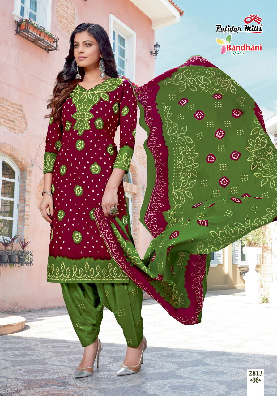 Patidar Bandhani Special 28 Latest Exclusive Designer Pure Cotton Printed Dress Material Collection With Cotton Dupatta 